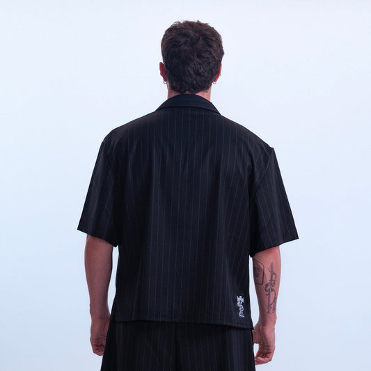 Shirt MAMMAMIA - Pinstripe Black