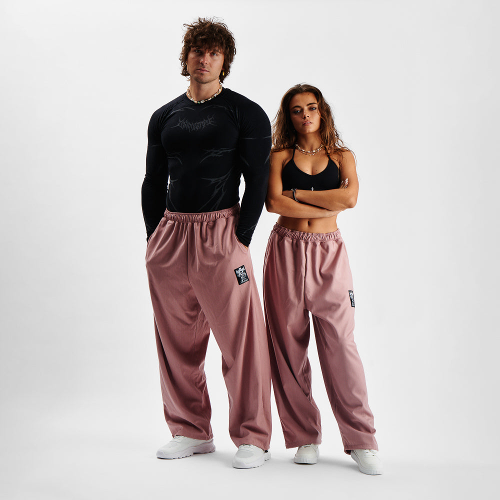 Pants MAMMAMIA - Pinstripe Old Pink