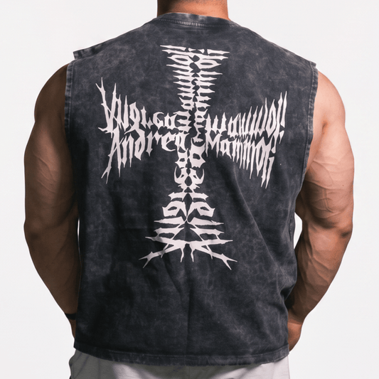 Crucifix Tee - Stone Grey - Insane Stone ®