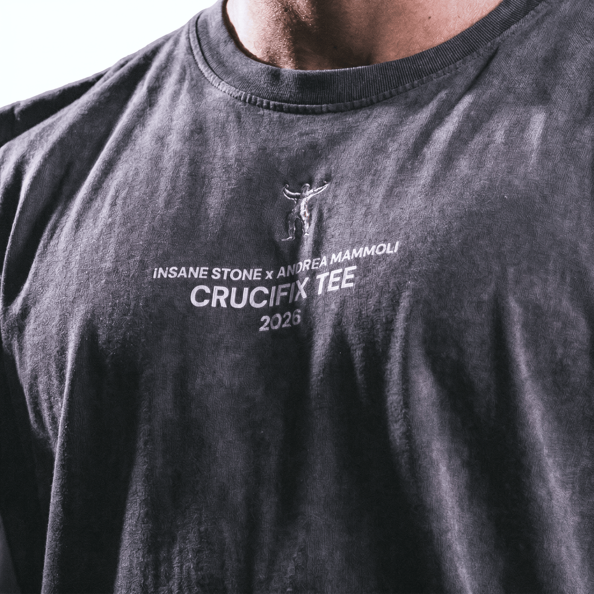 Crucifix Tee - Stone Grey - Insane Stone ®