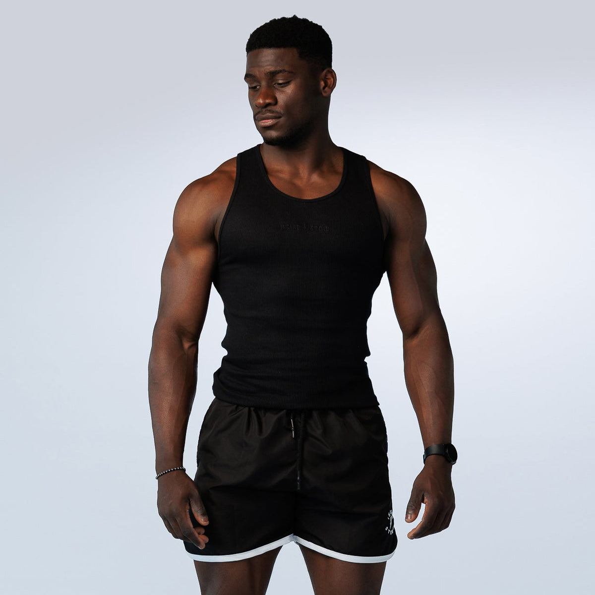 Gym Tank Rib Black - Insane Stone ®