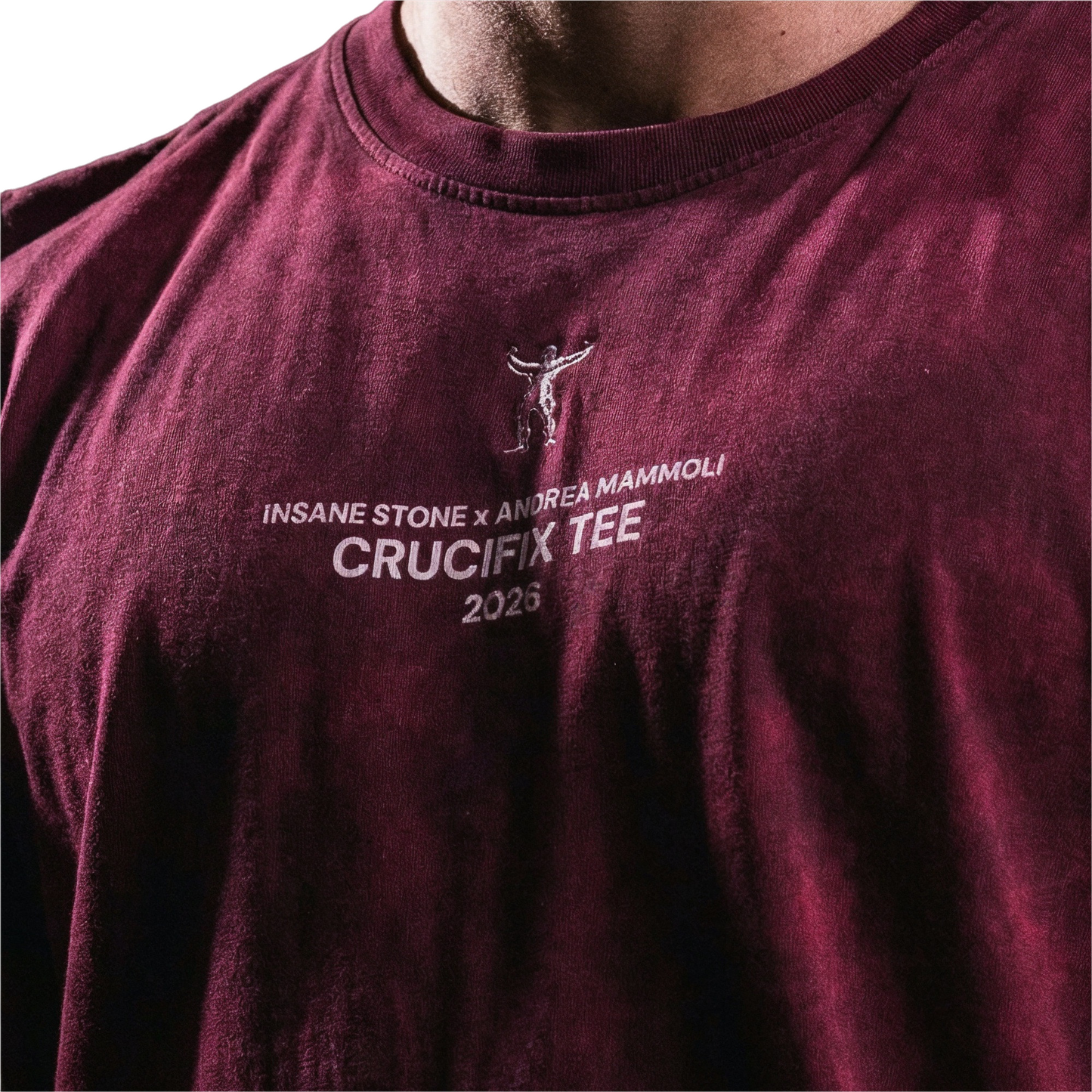 Crucifix Tee - Stone Red