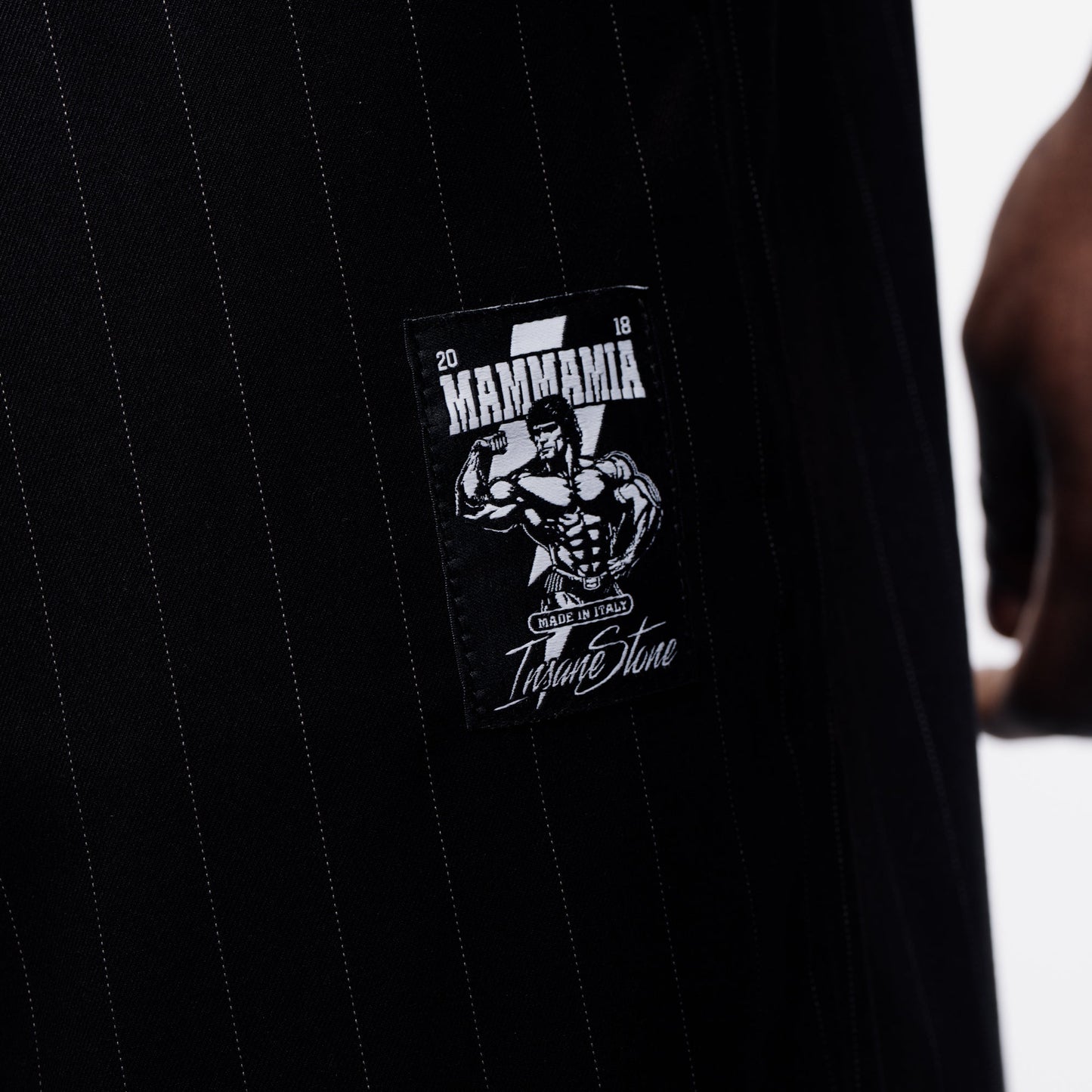 Pants MAMMAMIA - Pinstripe Black - Insane Stone ®