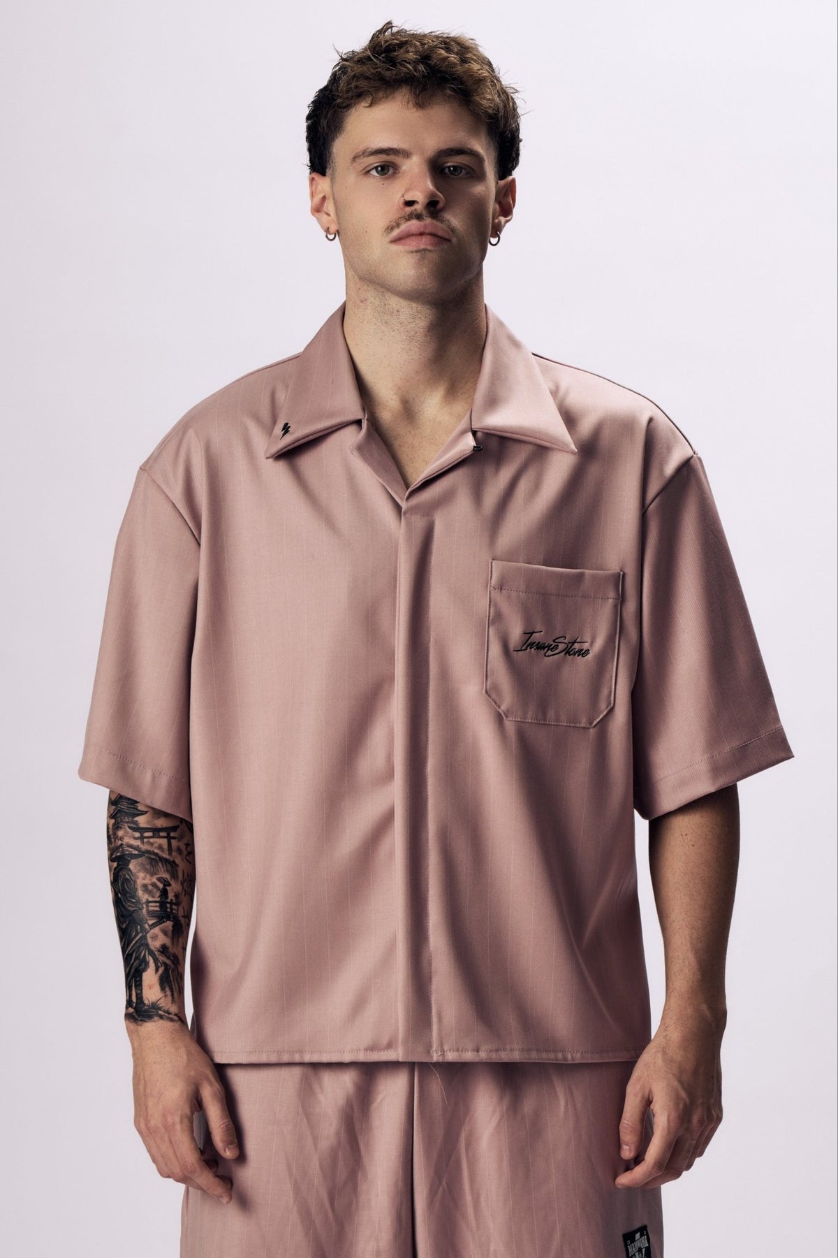 Shirt MAMMAMIA - Pinstripe Old Pink - Insane Stone ®