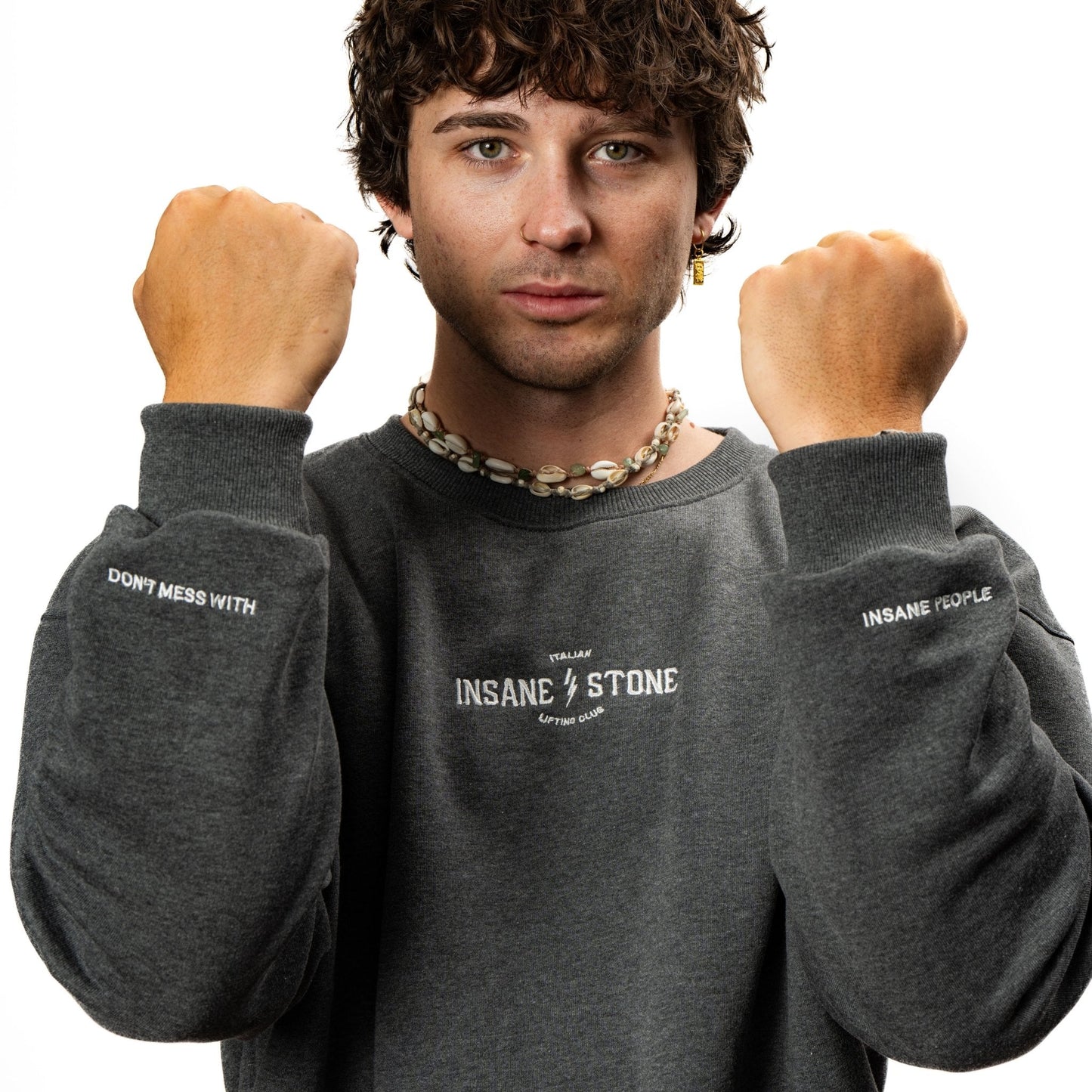 Sweatshirt College - Dark Grey - Insane Stone ®