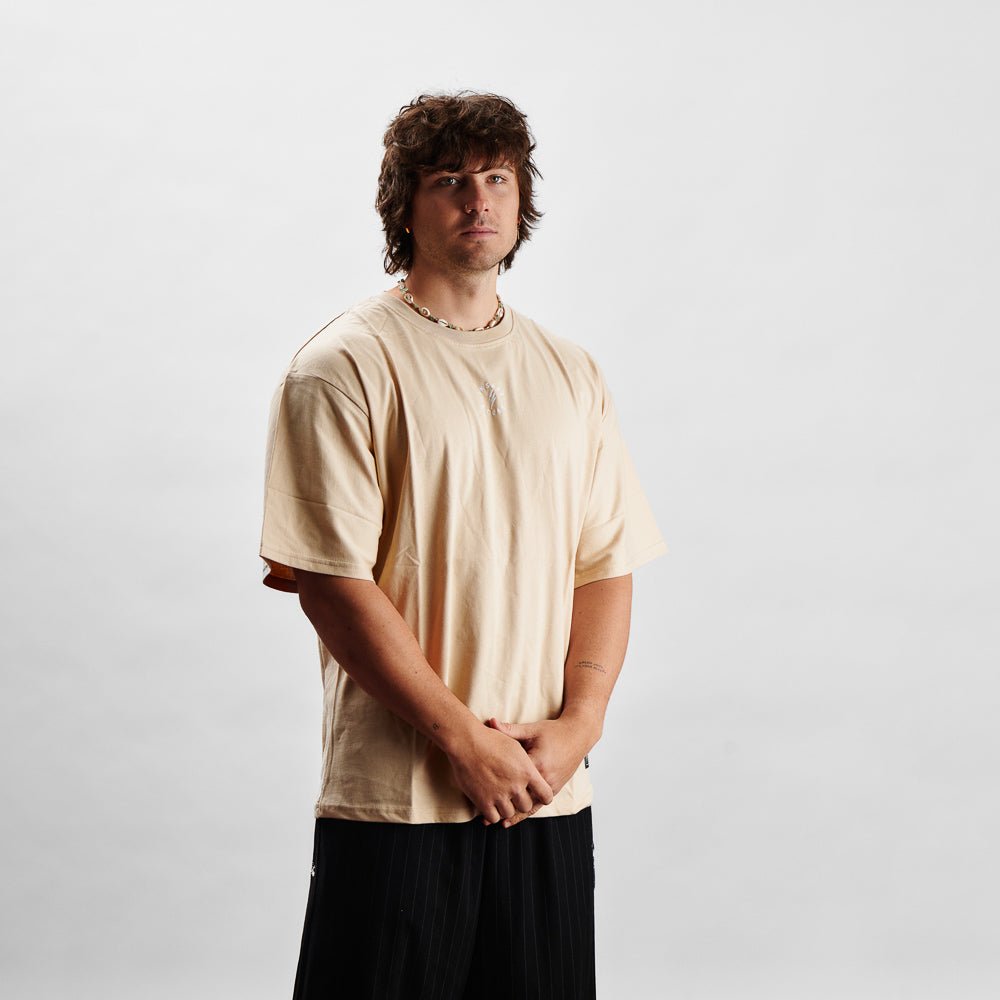 T-Shirt Oversize - PUMP COVER Avorio - Insane Stone ®