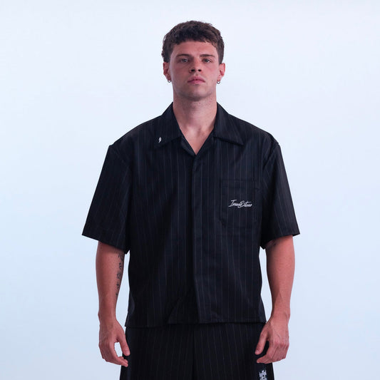 Shirt MAMMAMIA - Pinstripe Black