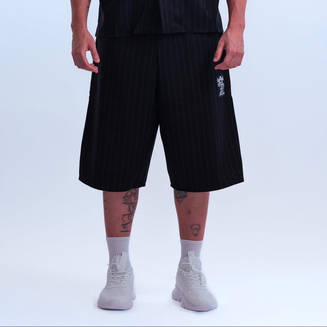 Shorts MAMMAMIA - Pinstripe Black