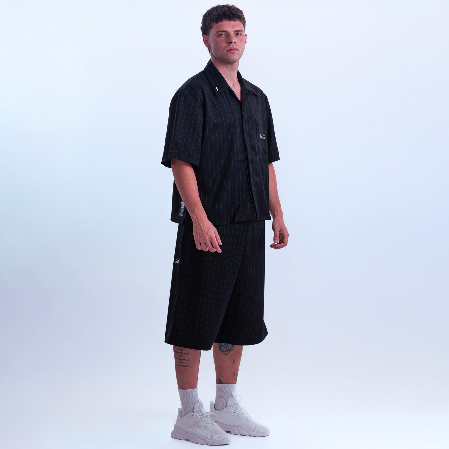 Shorts MAMMAMIA - Pinstripe Black