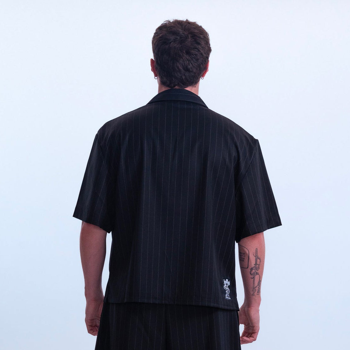 Shirt MAMMAMIA - Pinstripe Black
