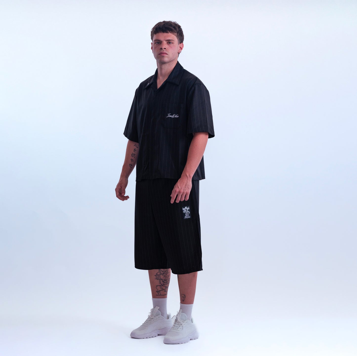 Shorts MAMMAMIA - Pinstripe Black
