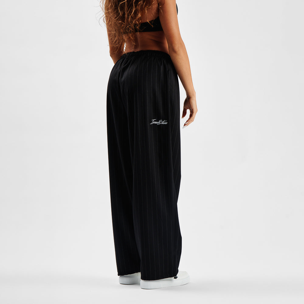 MAMMAMIA Pants - Pinstripe Black