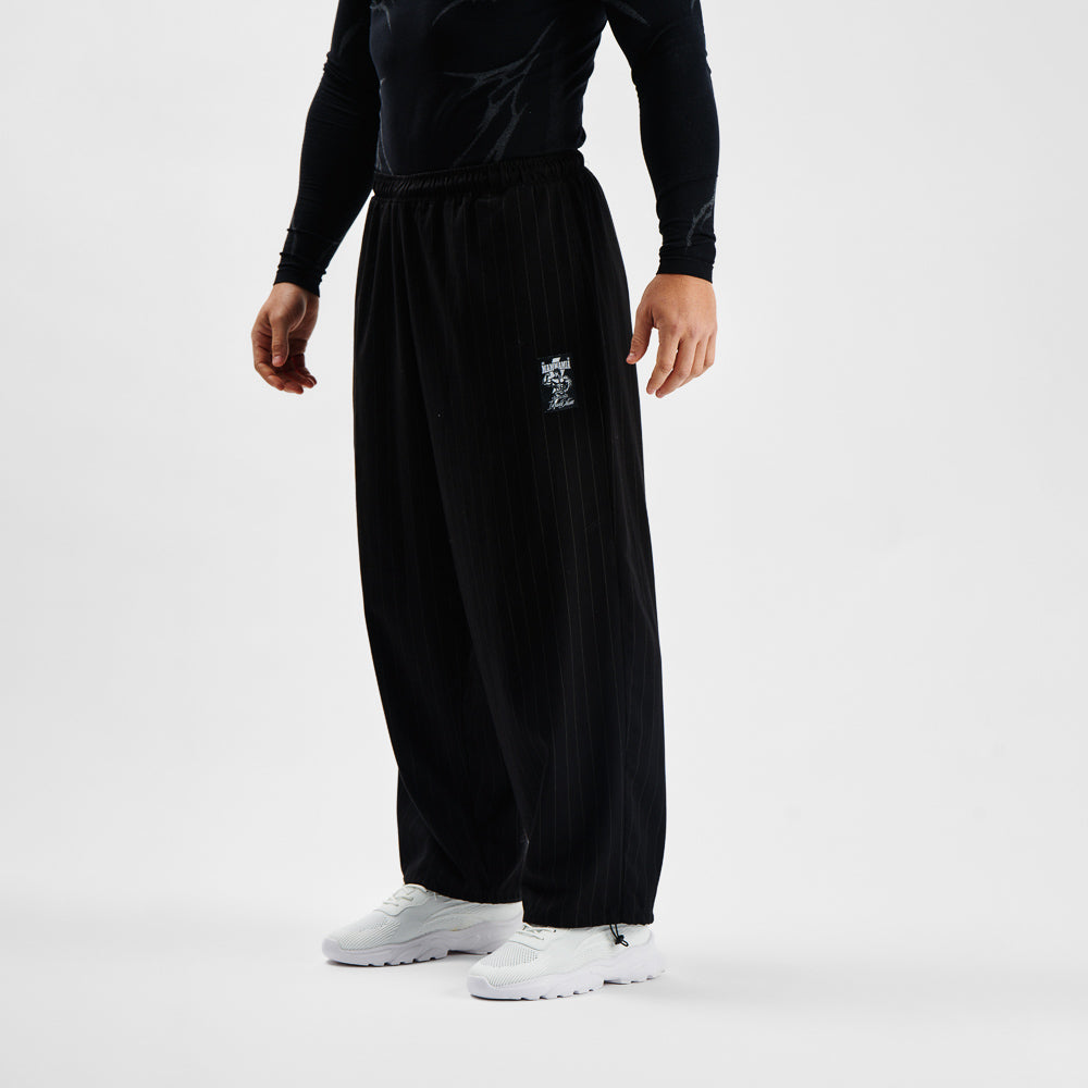 MAMMAMIA Pants - Pinstripe Black