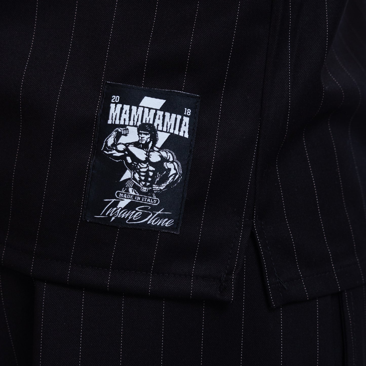 Shirt MAMMAMIA - Pinstripe Black
