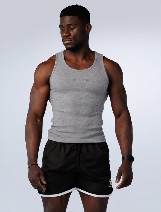 Gym Tank Rib Grey