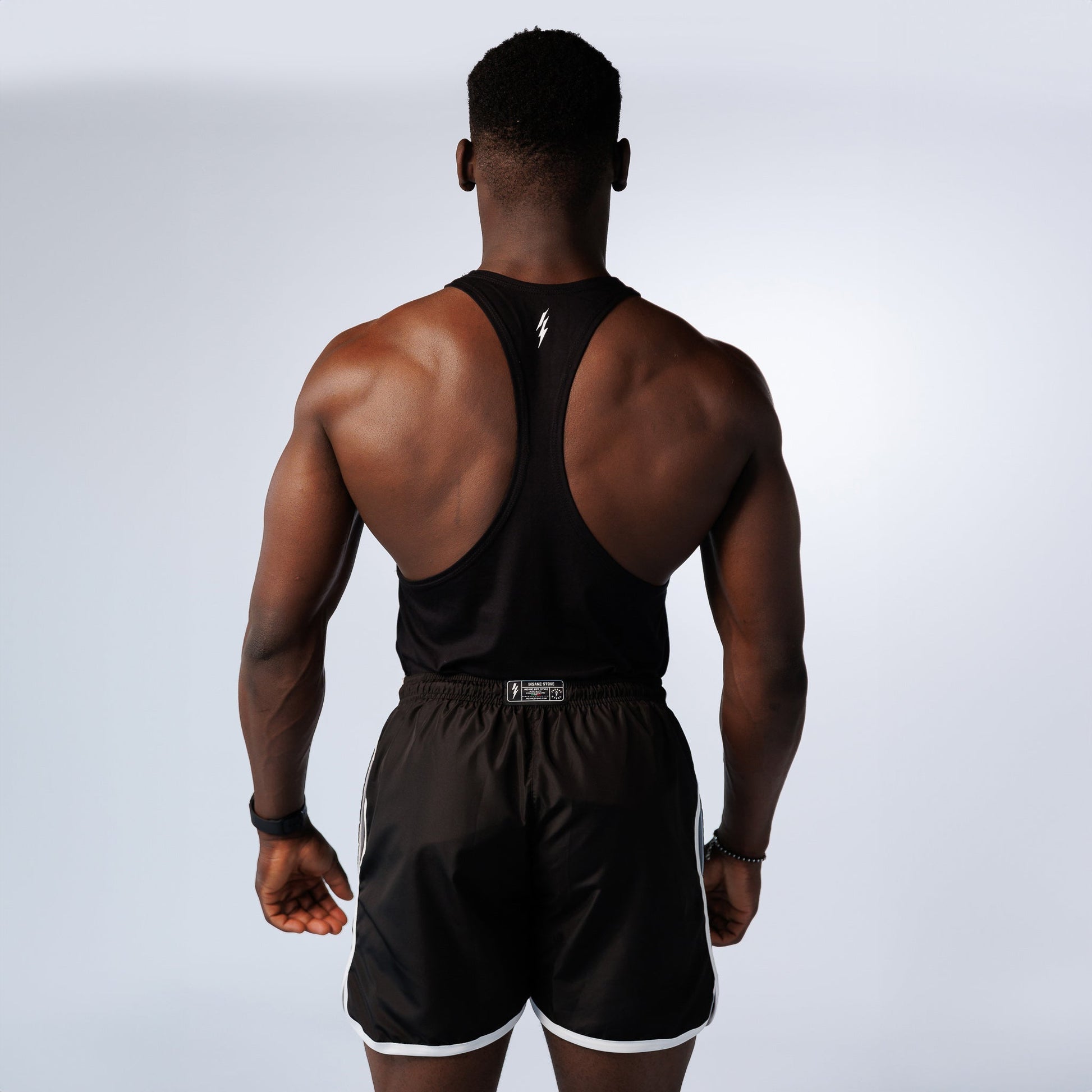 Canotta Bodybuilding Uomo Stringer A Schiena Y - Tessuto Mesh Traspirante Per Palestra E Allenamento (Nera Taglia Unica)