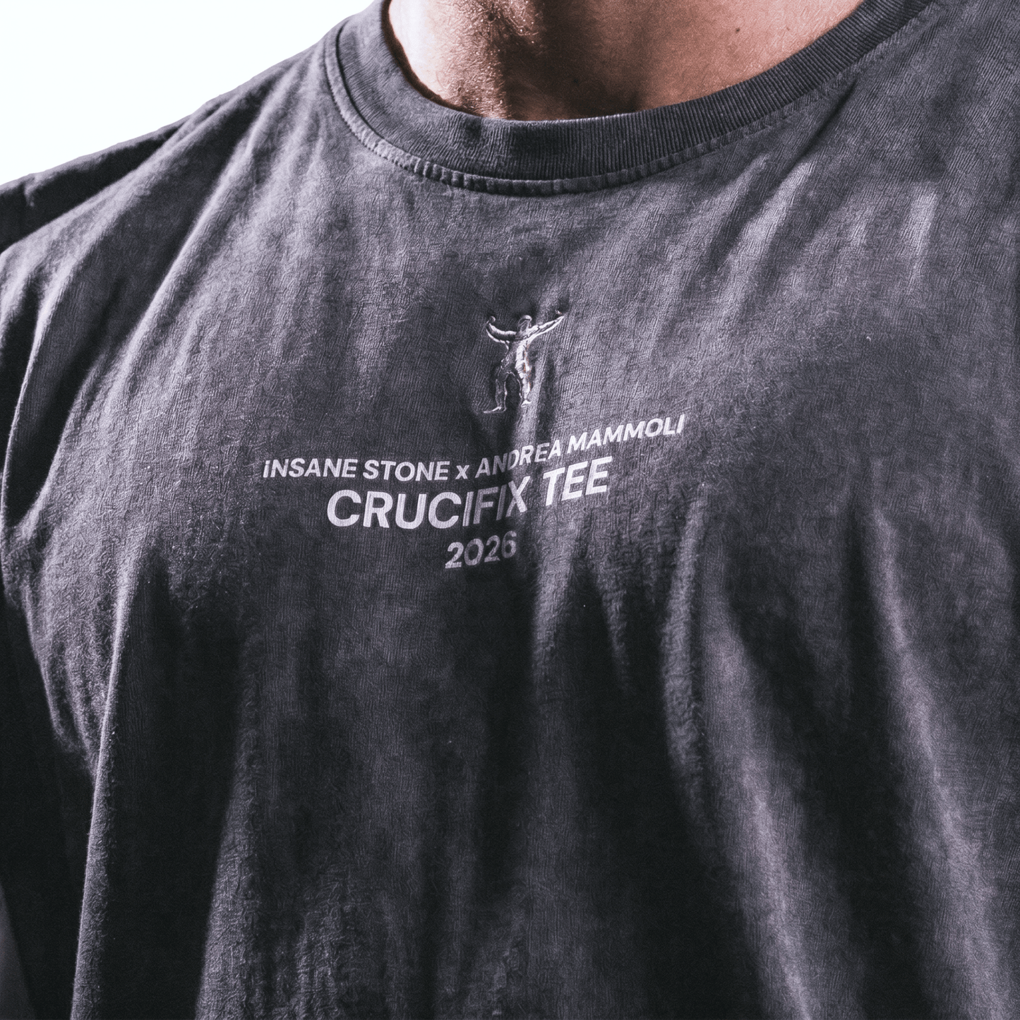Crucifix Tee - Stone Grey - Insane Stone ®