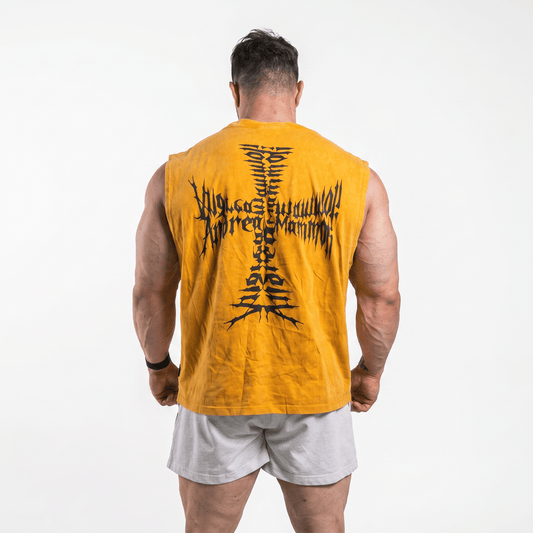 Crucifix Tee - Stone Ochre - Insane Stone ®