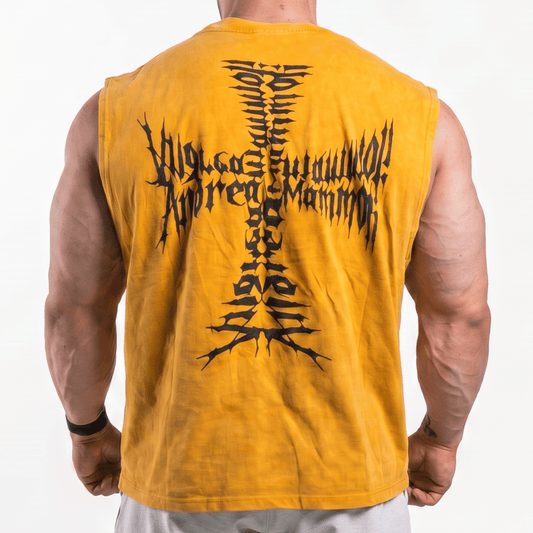 Crucifix Tee - Stone Ochre - Insane Stone ®