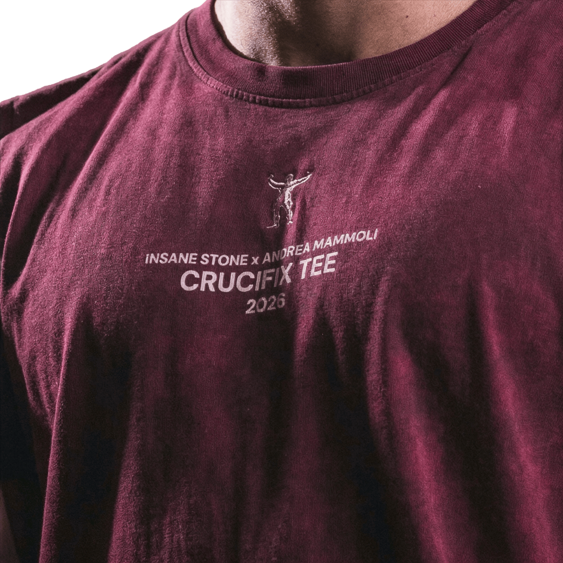 Crucifix Tee - Stone Red - Insane Stone ®