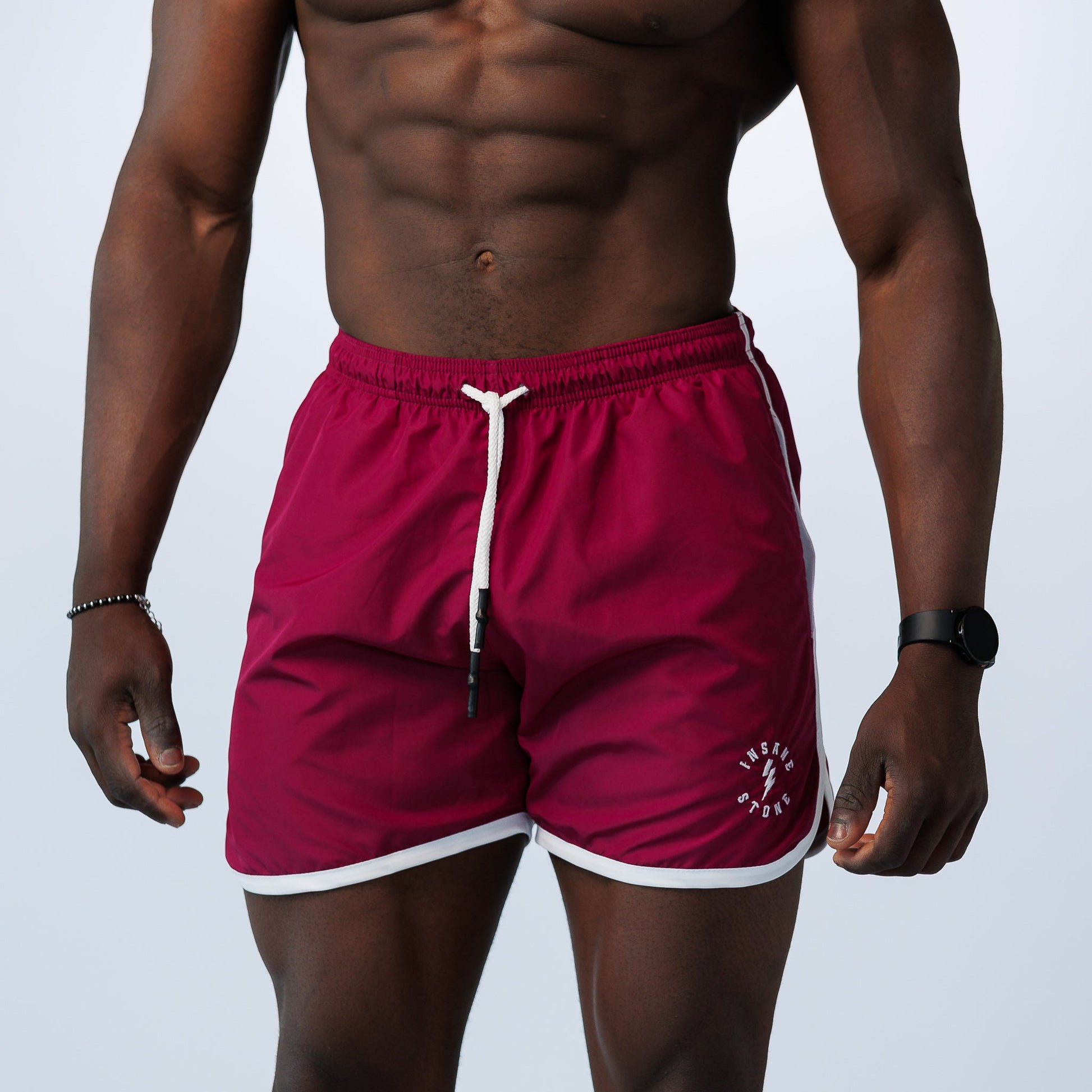 Gym & Swim Shorts Purple - White - Insane Stone ®