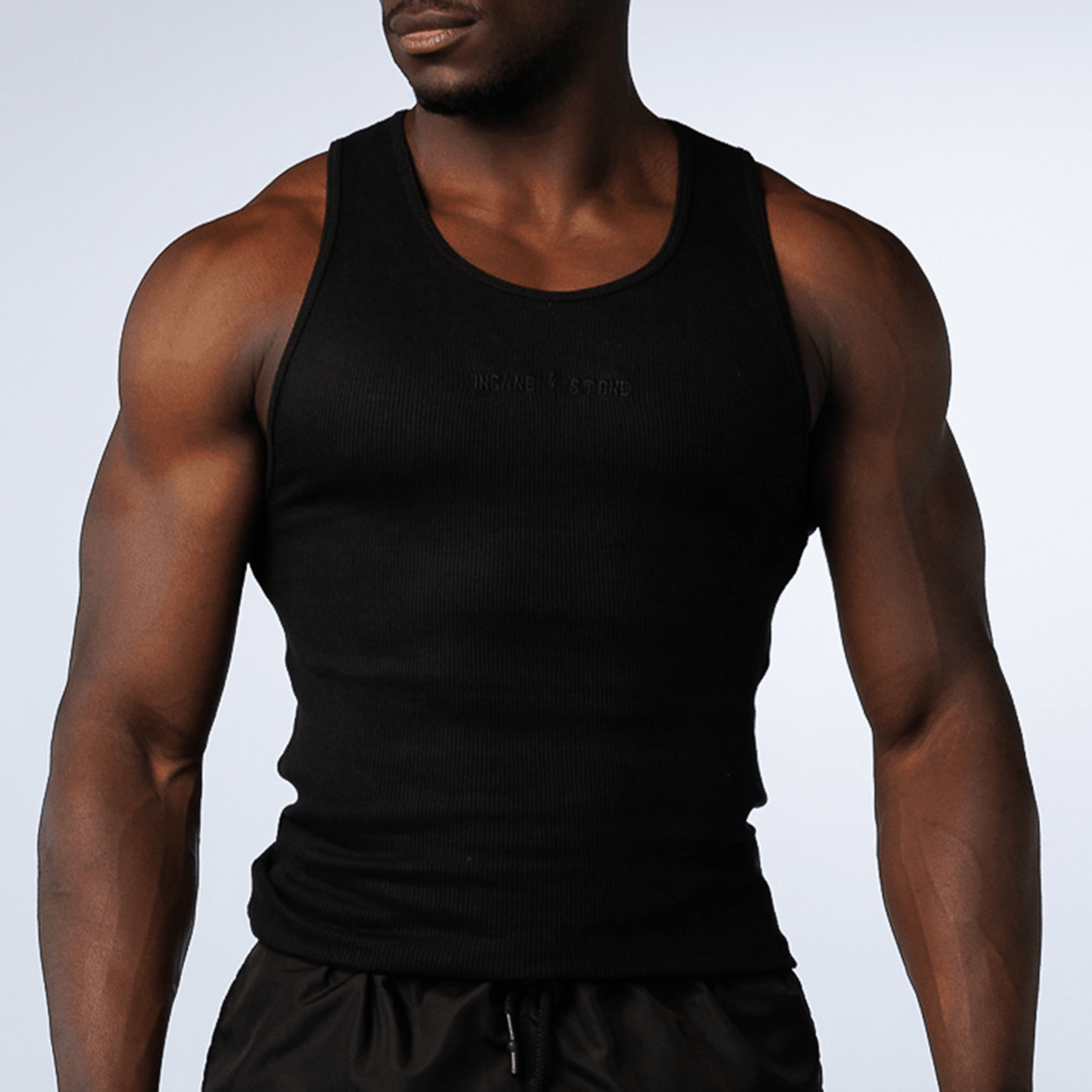 Gym Tank Rib Black - Insane Stone ®