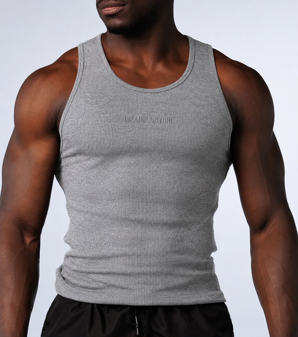 Gym Tank Rib Grey - Insane Stone ®
