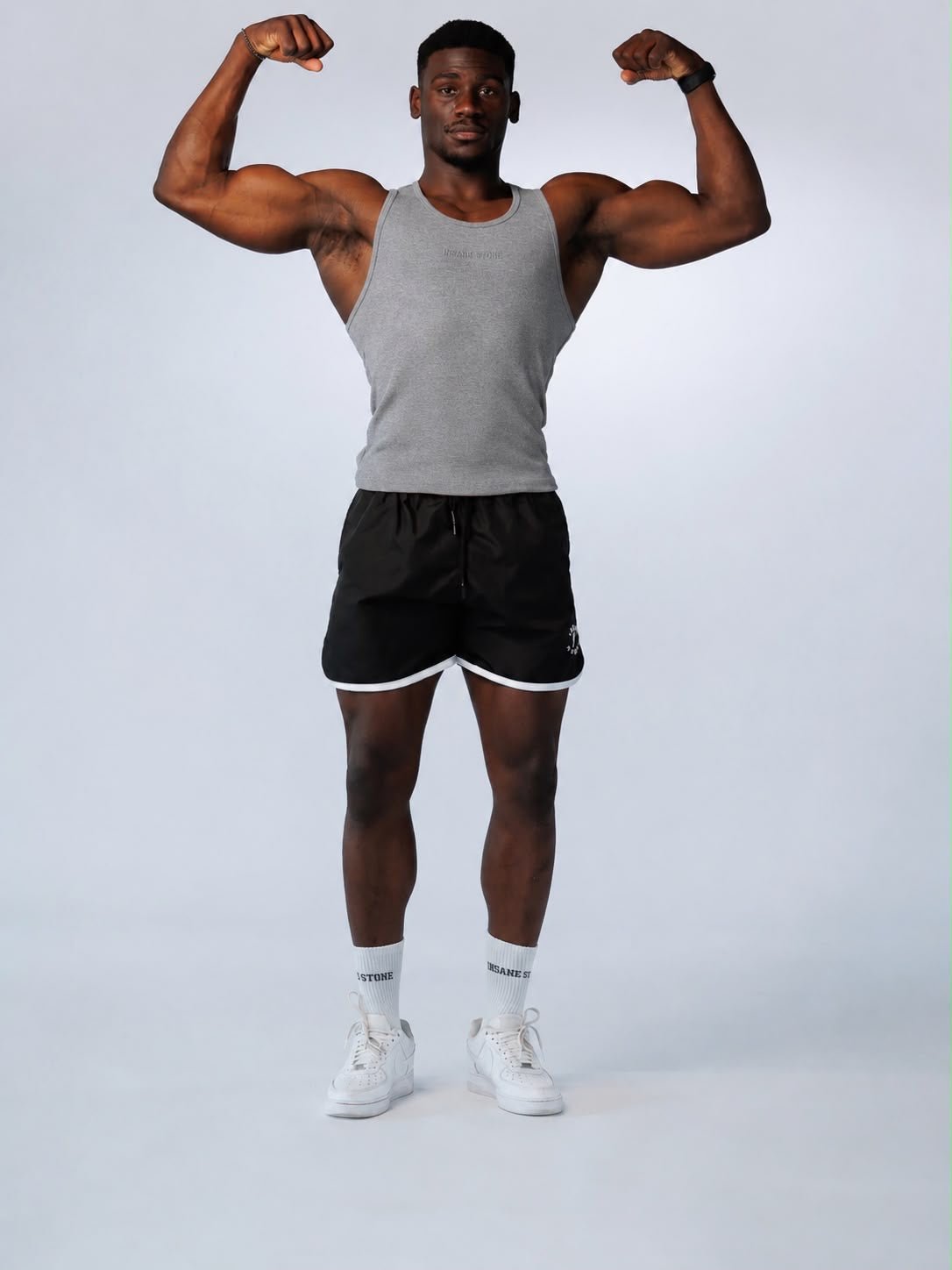 Gym Tank Rib Grey - Insane Stone ®