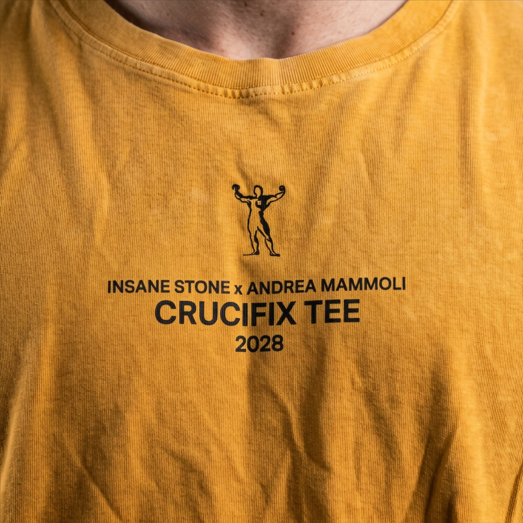 Crucifix Tee - Stone Ochre