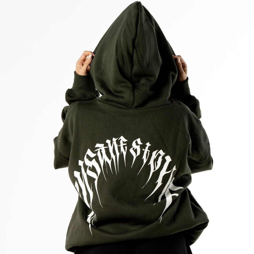 Oversize Hoodie Darksome Ed. Military Green - Insane Stone ®