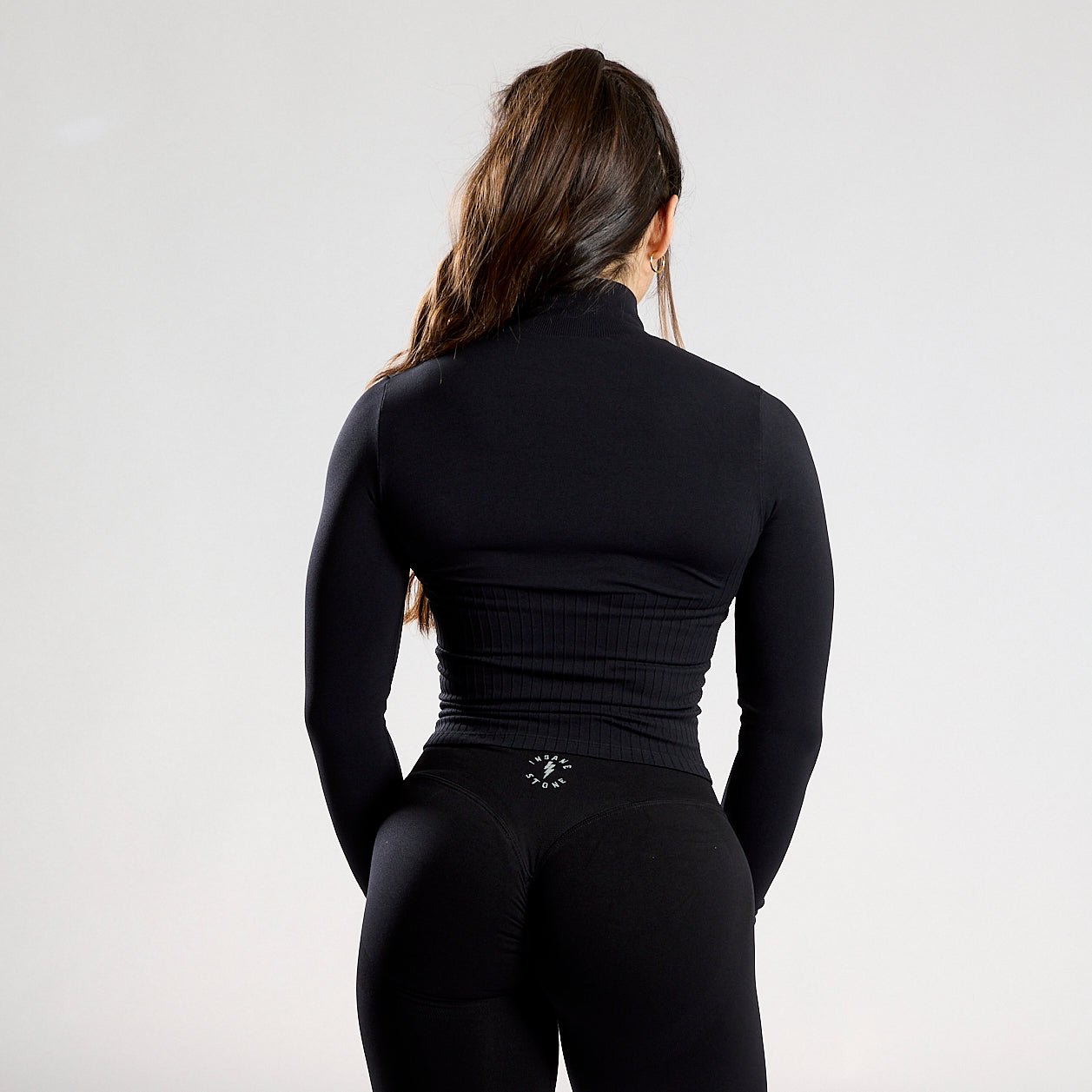 Rib Shape Zip Jacket - Black - Insane Stone ®