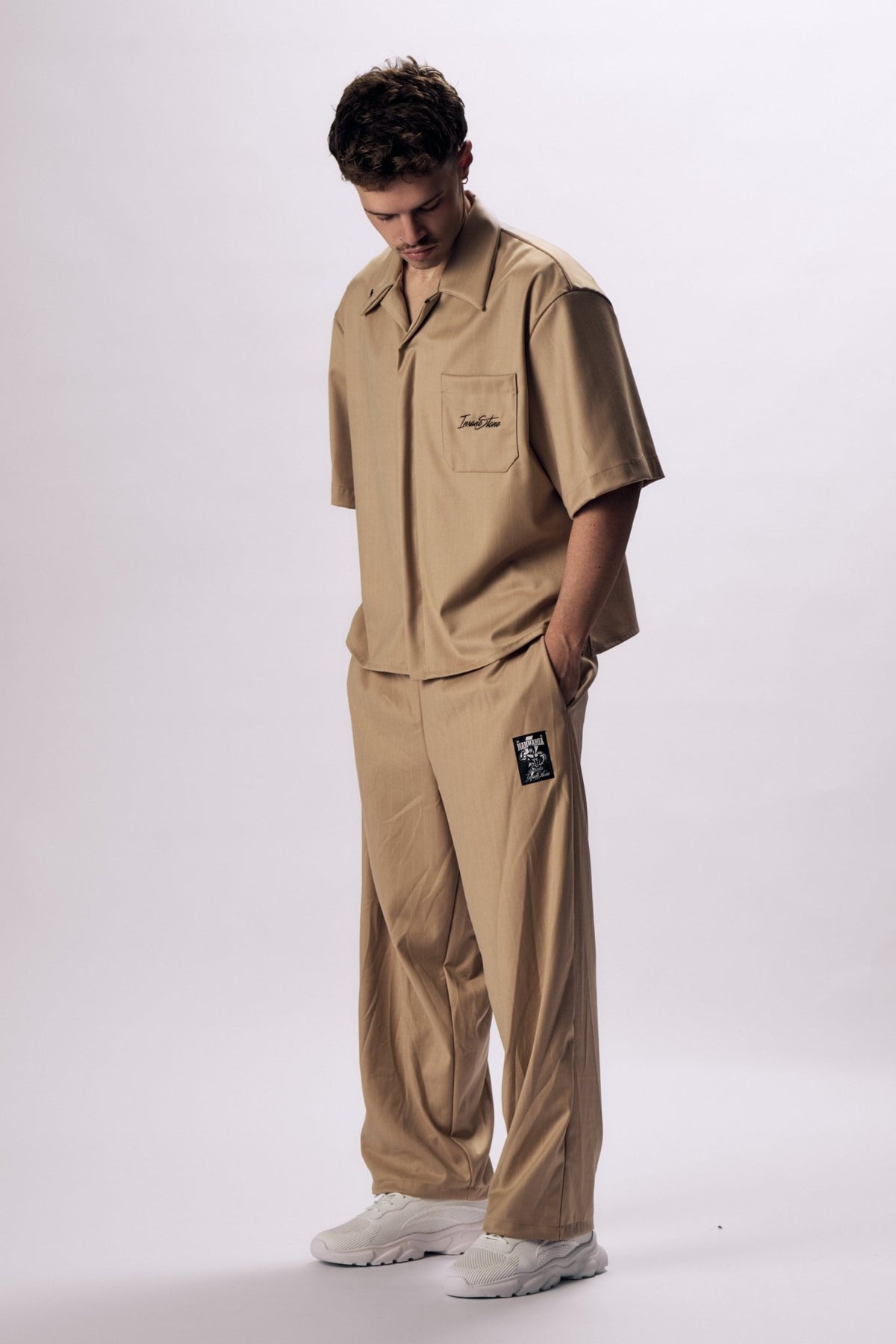Shirt MAMMAMIA - Pinstripe Beige - Insane Stone ®