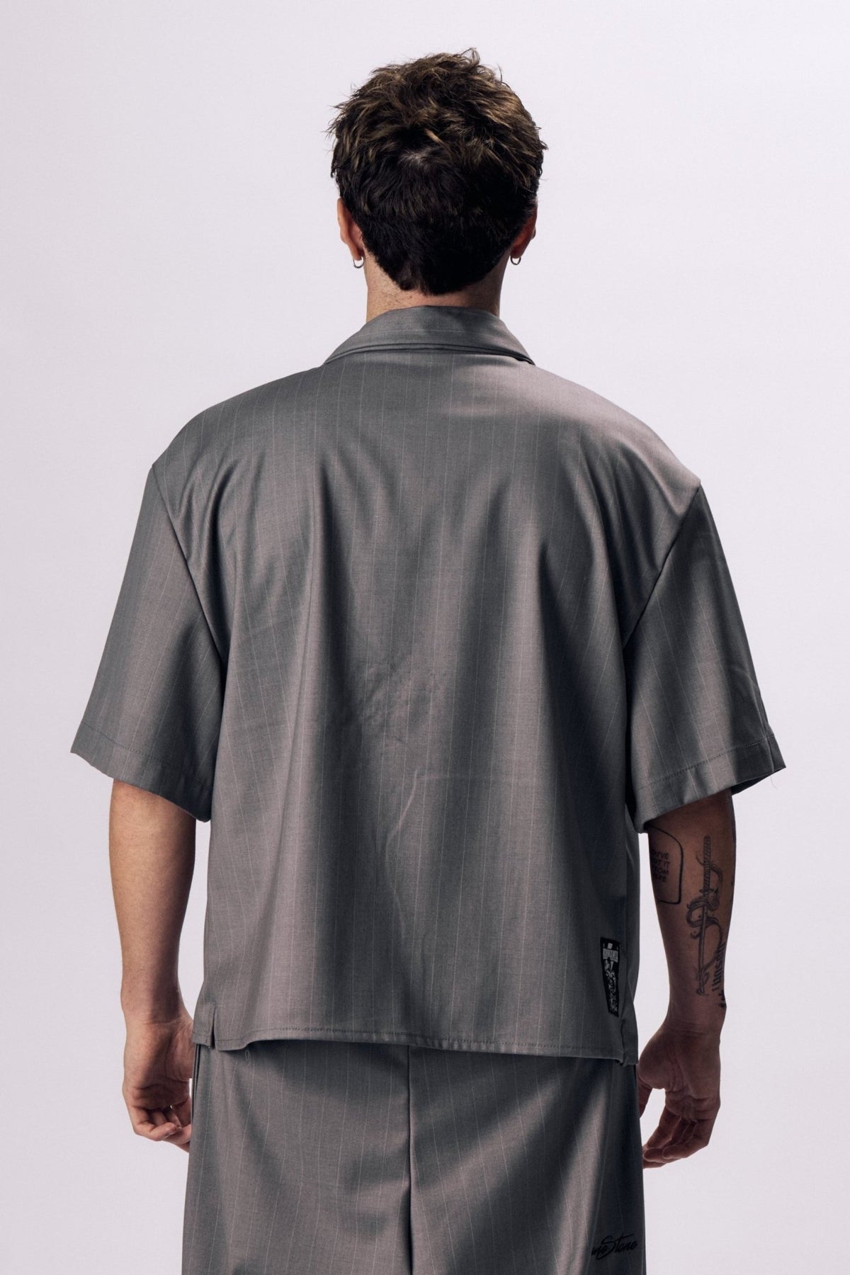 Shirt MAMMAMIA - Pinstripe Gray - Insane Stone ®