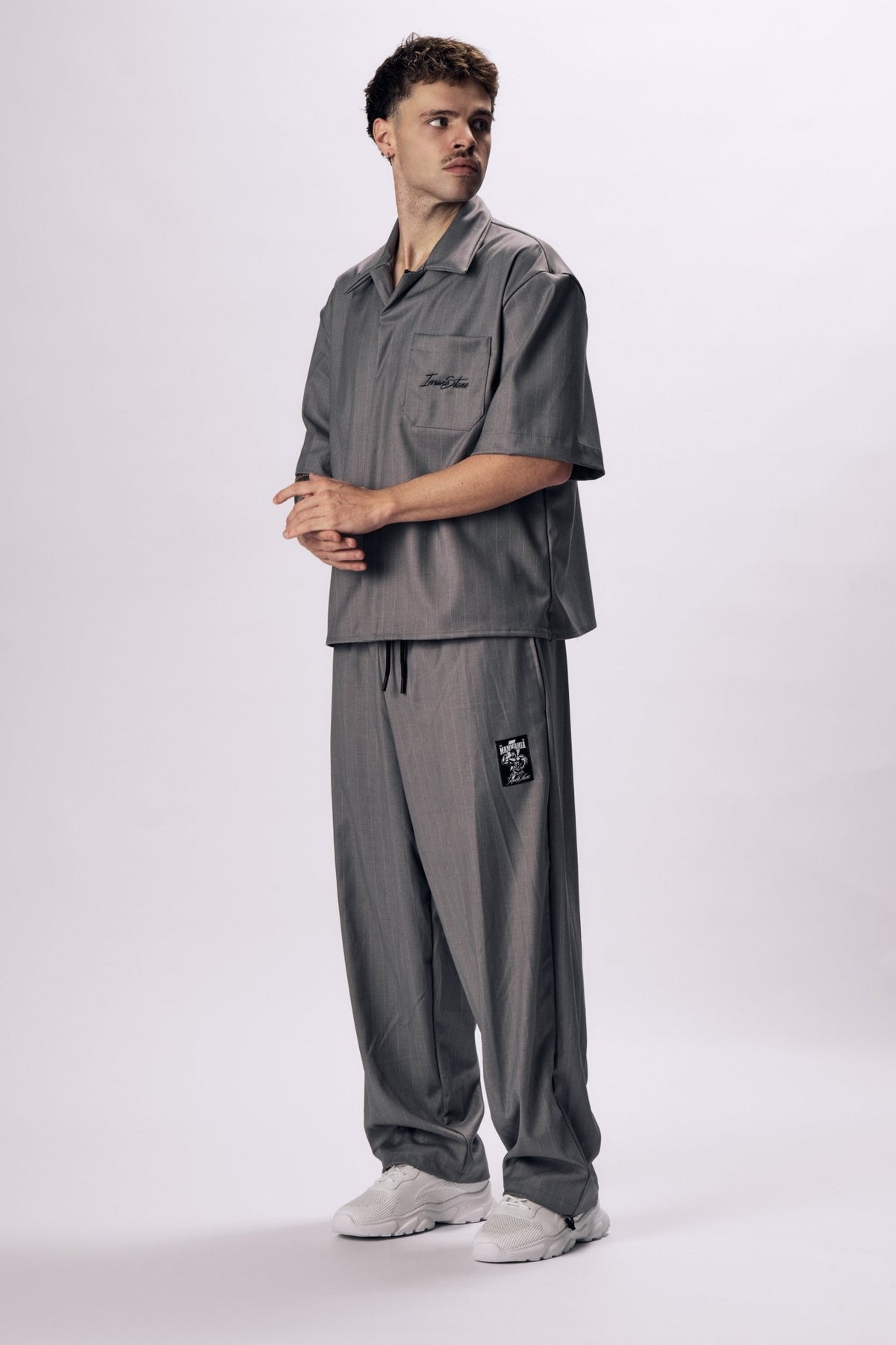 Shirt MAMMAMIA - Pinstripe Gray - Insane Stone ®