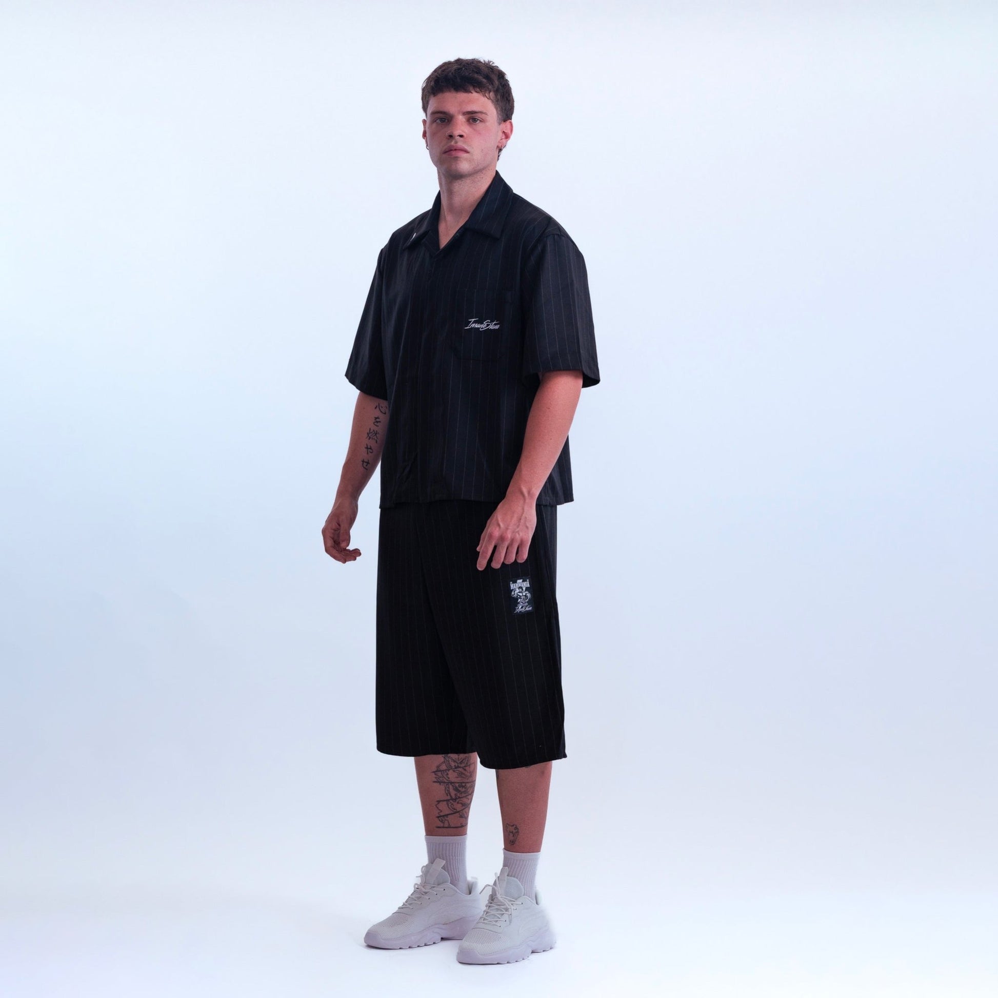 Shorts MAMMAMIA - Pinstripe Black - Insane Stone ®