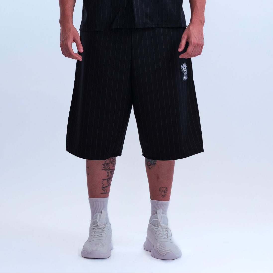 Shorts MAMMAMIA - Pinstripe Black - Insane Stone ®