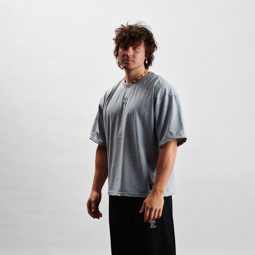 T-Shirt Oversize - PUMP COVER Gray - Insane Stone ®