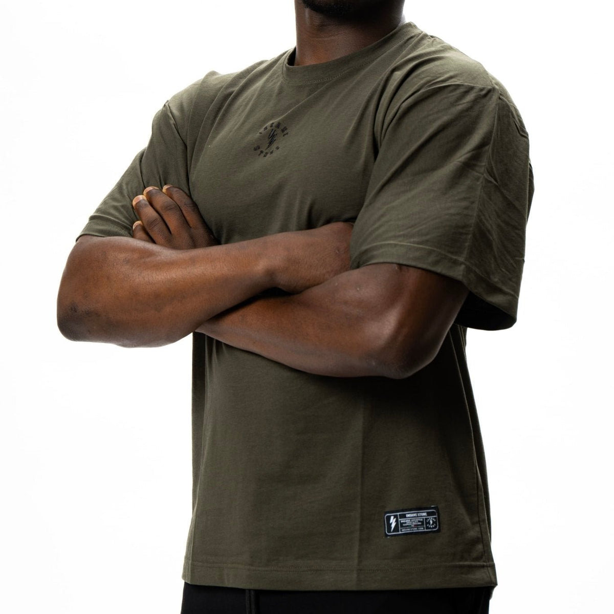 T - Shirt Oversize - PUMP COVER Military Green - Insane Stone ®