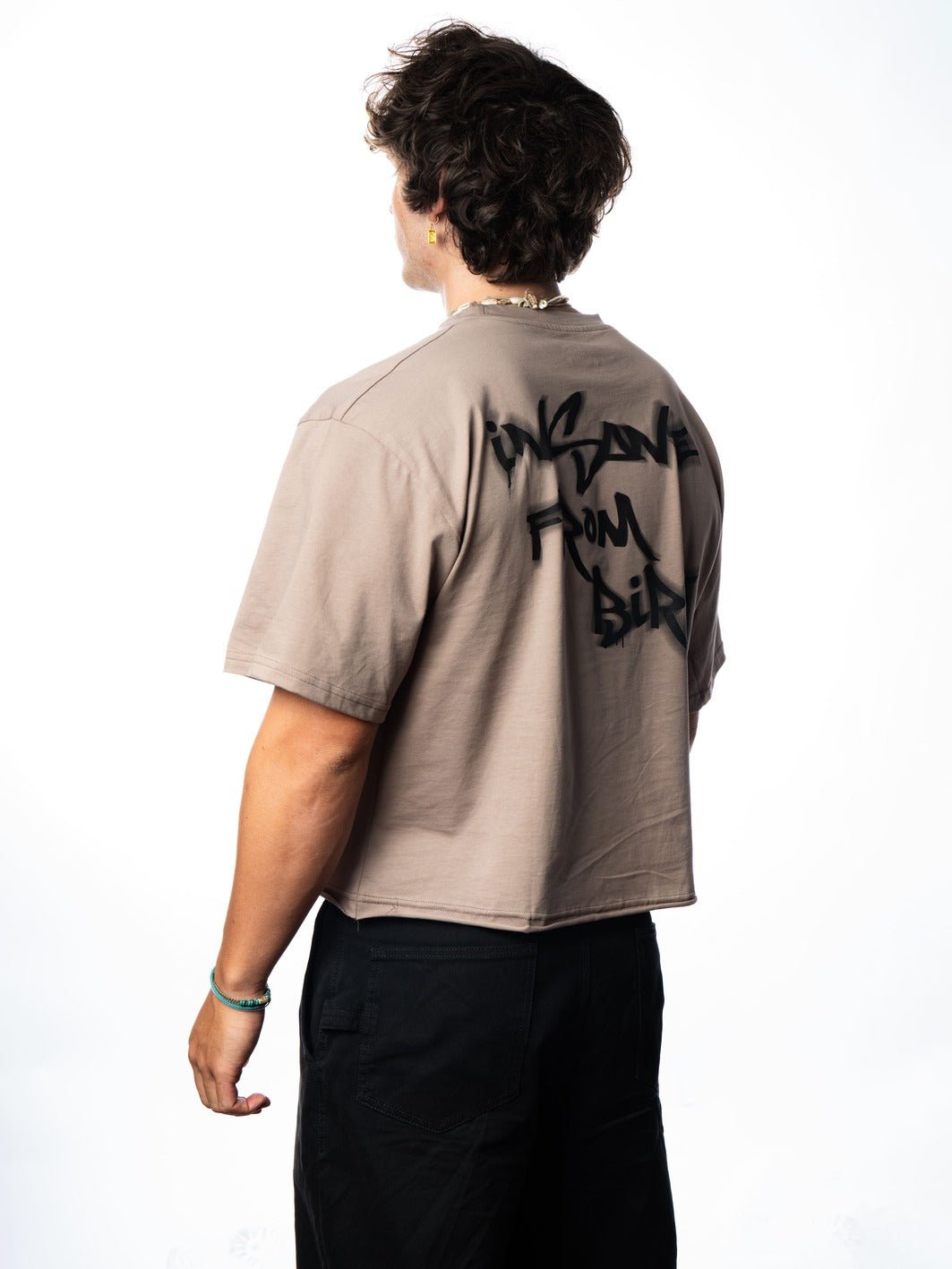T-shirt Villain Oversize|Crop Mud - Insane Stone